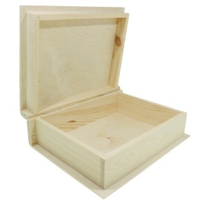 Cutie lemn tip carte 24x19x7,5cm PZ287 - Img 2