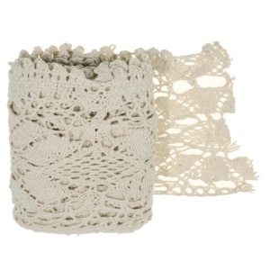 Dantela bumbac bej 10cm x 1m