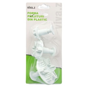 Decupator plastic cu piston fulg 3-6,5cm 3/set T05006
