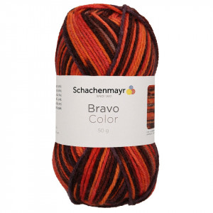 Fir acrilic Bravo Color maro/caramiziu degrade 50g/scul Schachenmayr 02087