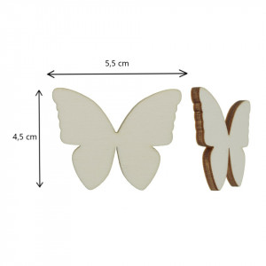 Fluture placaj model-6 5,5x4,5cm 2/set - Img 2