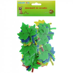 Frunza carton buretat multicolora cu adeziv 9g/set Colorarte s1170