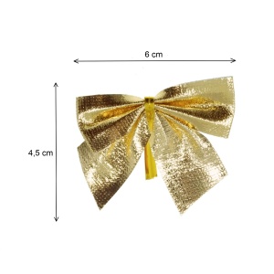 Funda Craciun aurie 6x4,5cm 12/set - Img 2