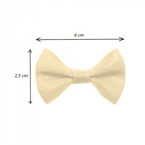 Fundita textil crem 4cm 10/set - Img 2