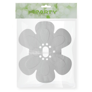 Ghirlanda hartie party floare alba