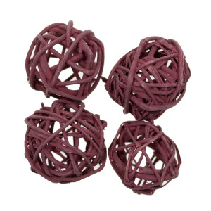Glob ratan bordo 3cm 4/set