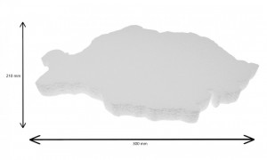 Harta Romaniei polistiren dens 21x30x2cm - Img 2