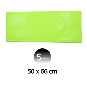 Hartie de matase galben neon 50x66cm 5/set Party Go JB0851 - Img 2