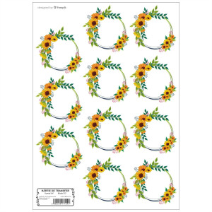 Hartie de transfer model-53, Coronite flori A4