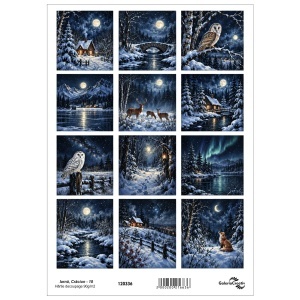 Hartie decoupage Iarna, Craciun - 18 20x27,5cm 90g