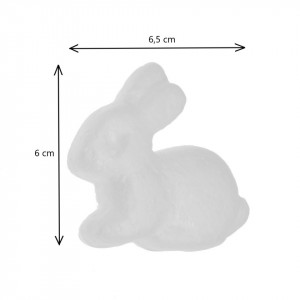 Iepure polistiren 6cm 5/set A868 - Img 2