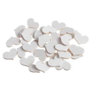 Inima lemn alba 2x1,8cm 36/set Canea 253CAN12464B_18