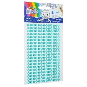 Jumatati perla adeziva bleu turcoaz 6mm 260/set Fiorello GR-PS162-9