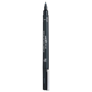 Liner negru pe baza de apa varf pensula Uni PINBR-200S L364