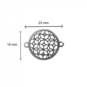 Link metalic inox mandala 23x18mm 2/set - Img 2