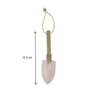 Lopatica metal roz si coada lemn cu agatatoare 3,3x12,5cm HAF-21B153 - Img 2