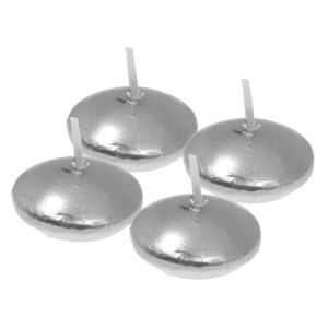 Lumanare plutitoare argintie 1,5-2h 3,6x1,6mm 4/set