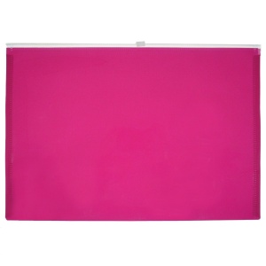 Mapa plastic fucsia cu fermoar A4 3242