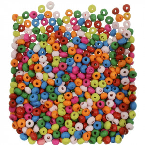 Margele lemn rotunde multicolor 20g - Img 5