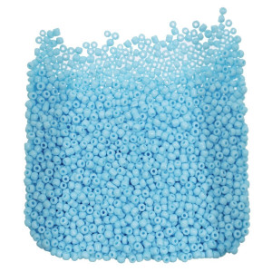 Margele nisip rotunde bleu deschis lucios 2mm 60g