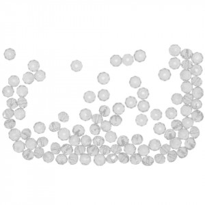 Margele sticla fatetata rotunda transparent 4mm 7g