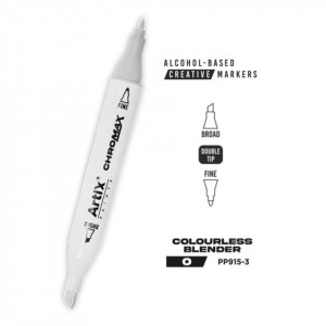 Marker blender incolor pe baza de alcool cu 2 capete varf rotund si tesit 1mm/2-5mm Artix 0 PP915-3 - Img 2