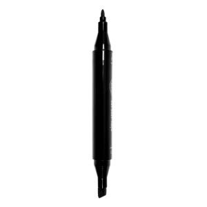 Marker pe baza de alcool cu 2 capete varf rotund si tesit 1mm/2-5mm Daco negru 120 MK600N - Img 2