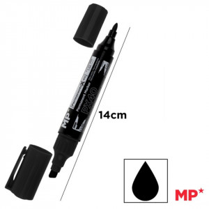 Marker permanent 2 capete varf rotund si tesit 2mm/2-5mm MP PE46*** - Img 2