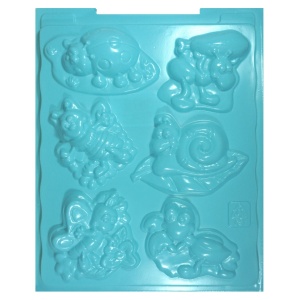 Matrita plastic 6 insecte 21x26,5cm Creart FGAB0008 bleu