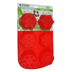 Matrita silicon dreptunghiulara fulgi de nea 28x18x4cm W.Store 044531