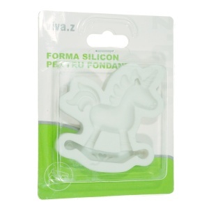 Matrita silicon unicorn balansoar 8x7x1,4cm T09067 alb