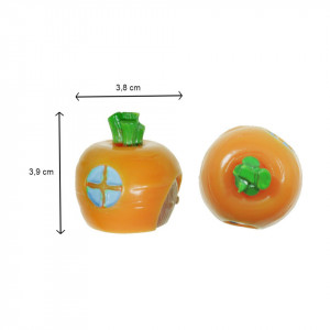 Miniatura casuta morcov din plastic 3,8x3,9cm - Img 2