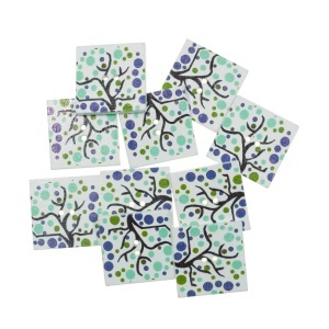 Nasture lemn multicolor copac 2,3x2,3x0,3cm 10/set 122900