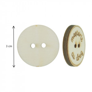 Nasture placaj pirogravat Mesterit cu drag 3cm 5/set - Img 2