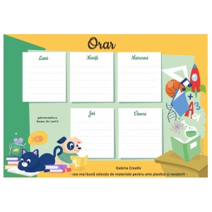 Orar scolar carton A5 model Animale