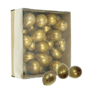 Ou plastic auriu pestrit 2,7x3,3cm 30/set Canea 22CANX-100J_GLD