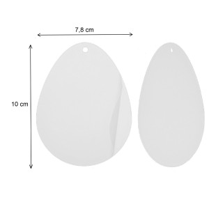 Ou plexiglas transparent cu gaura 7,8x10cm - Img 2