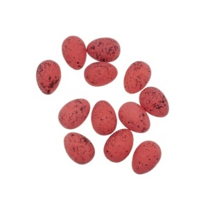 Ou polistiren pestrit rosu 4cm 12/set - Img 2