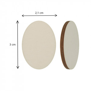 Oval placaj 2,1x3cm 5/set - Img 2