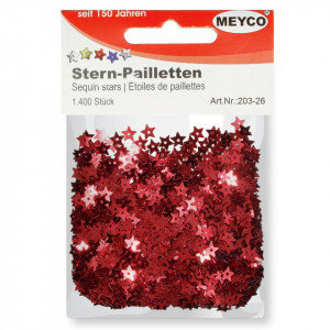 Paiete stea 5mm 1400/set Meyco rosu 203-26
