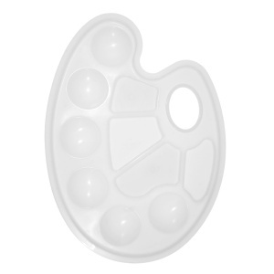 Paleta pictura plastic alba ovala 22,5x17cm KR971855 P4233 - Img 2