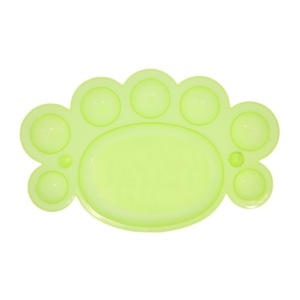 Paleta pictura plastic galbena 8 compartimente 16x10cm