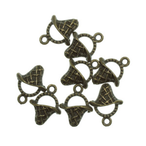 Pandantiv metalic bronz cosulet 15x19mm 8/set