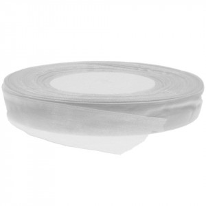 Panglica organza alba 15mm x 45m/rola