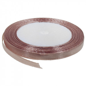 Panglica satinata cappuccino inchis 6mm x 21m/rola