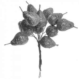 Para argintie cu sclipici 3cm 11 fire/buchet