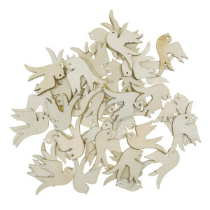 Pasare placaj natur 2x3cm 50/set