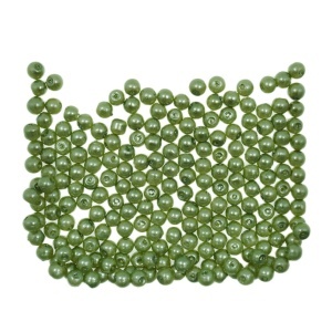 Perla sticla rotunda verde mar 3,5x4,5mm 20g