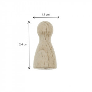Pion lemn 1,1x2,4cm 5/set Meyco 36197 - Img 2