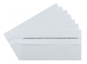 Plic alb cu clapeta autoadeziva DL 11x22cm 80g 100/set Daco PC80